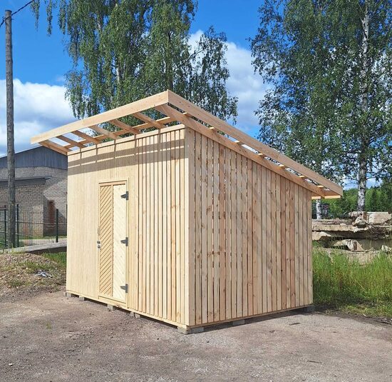 10,6 m2 Koka šķūnis (noliktava/darbnīca/garāža) ar ātru izgatavošanu